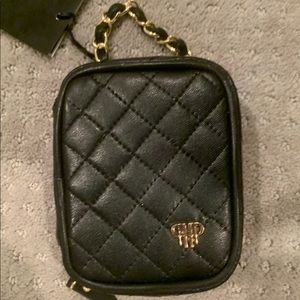 PurseN Pill Organizer Black with Gold Chain